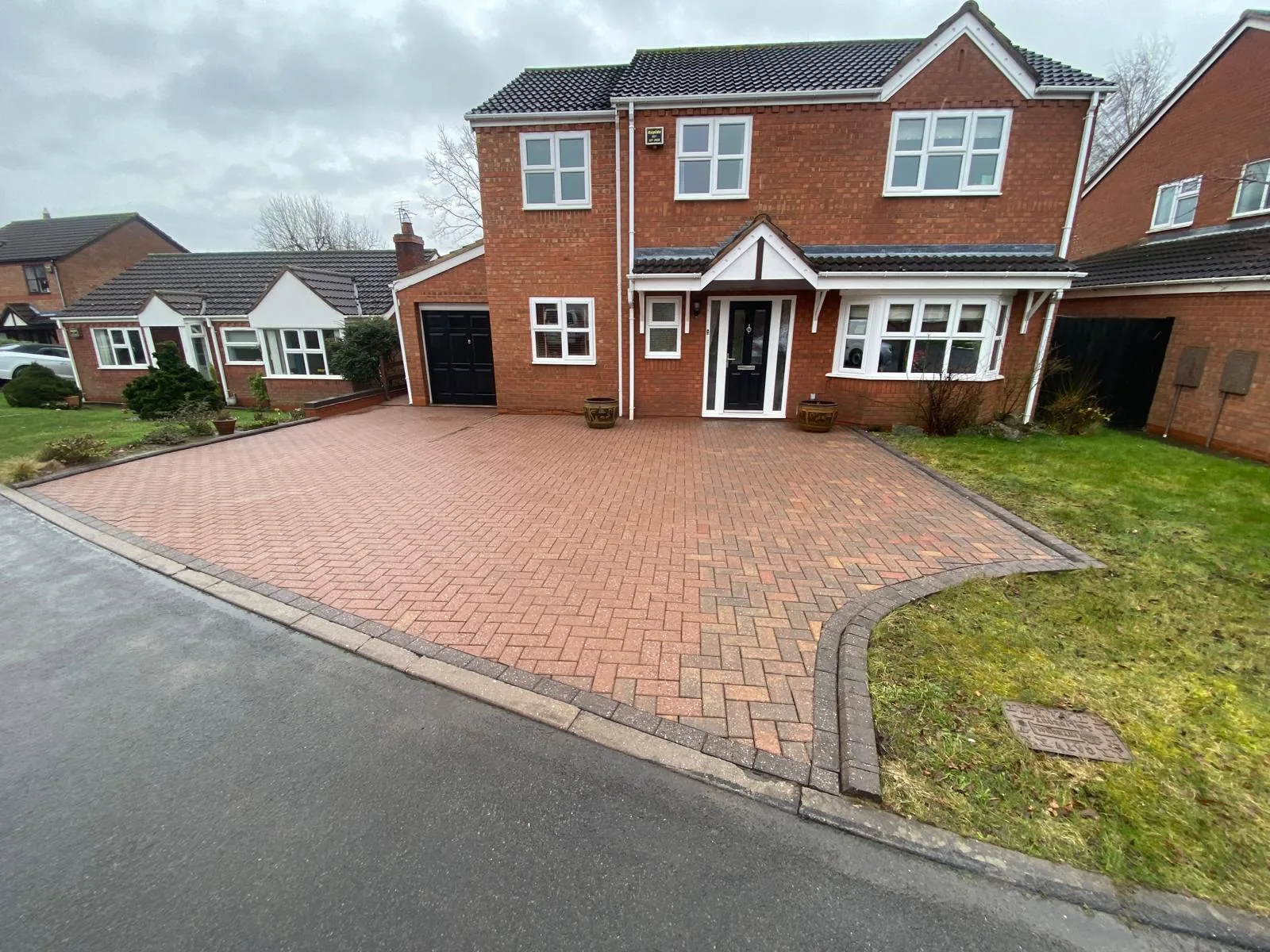 Block paving after cleaning