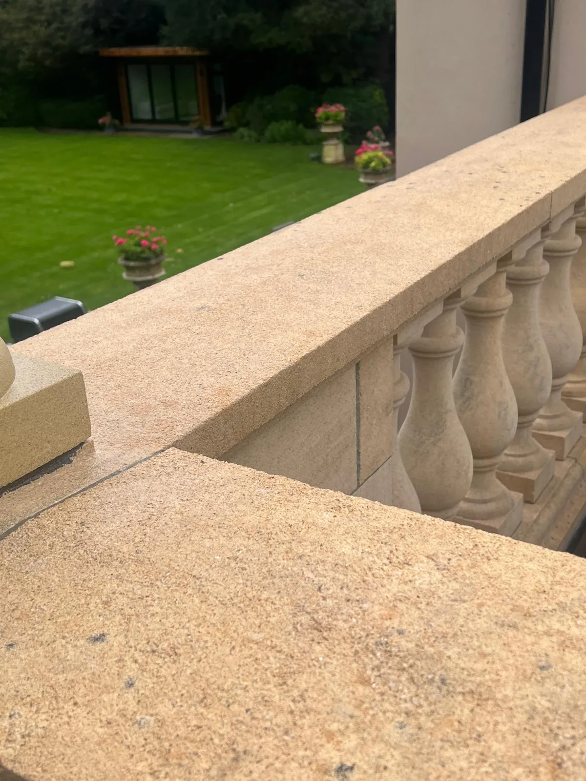 Patio slabs after cleaning
