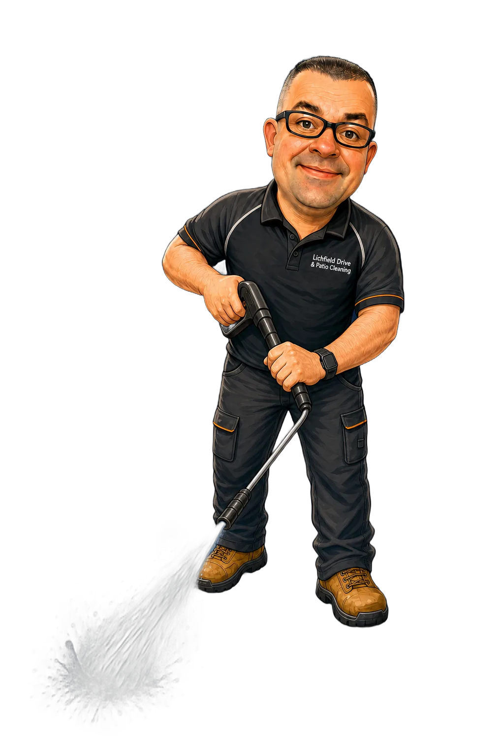 Jon with his pressure washer