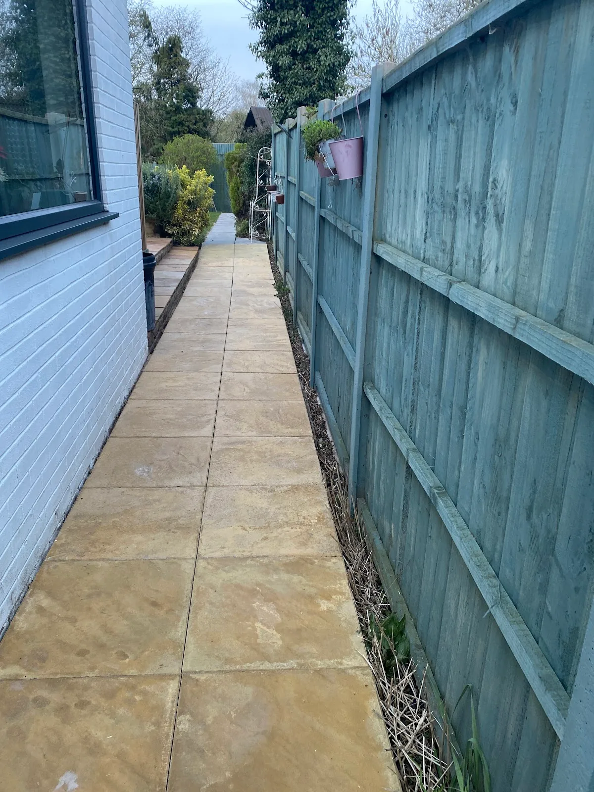Patio after cleaning - side view