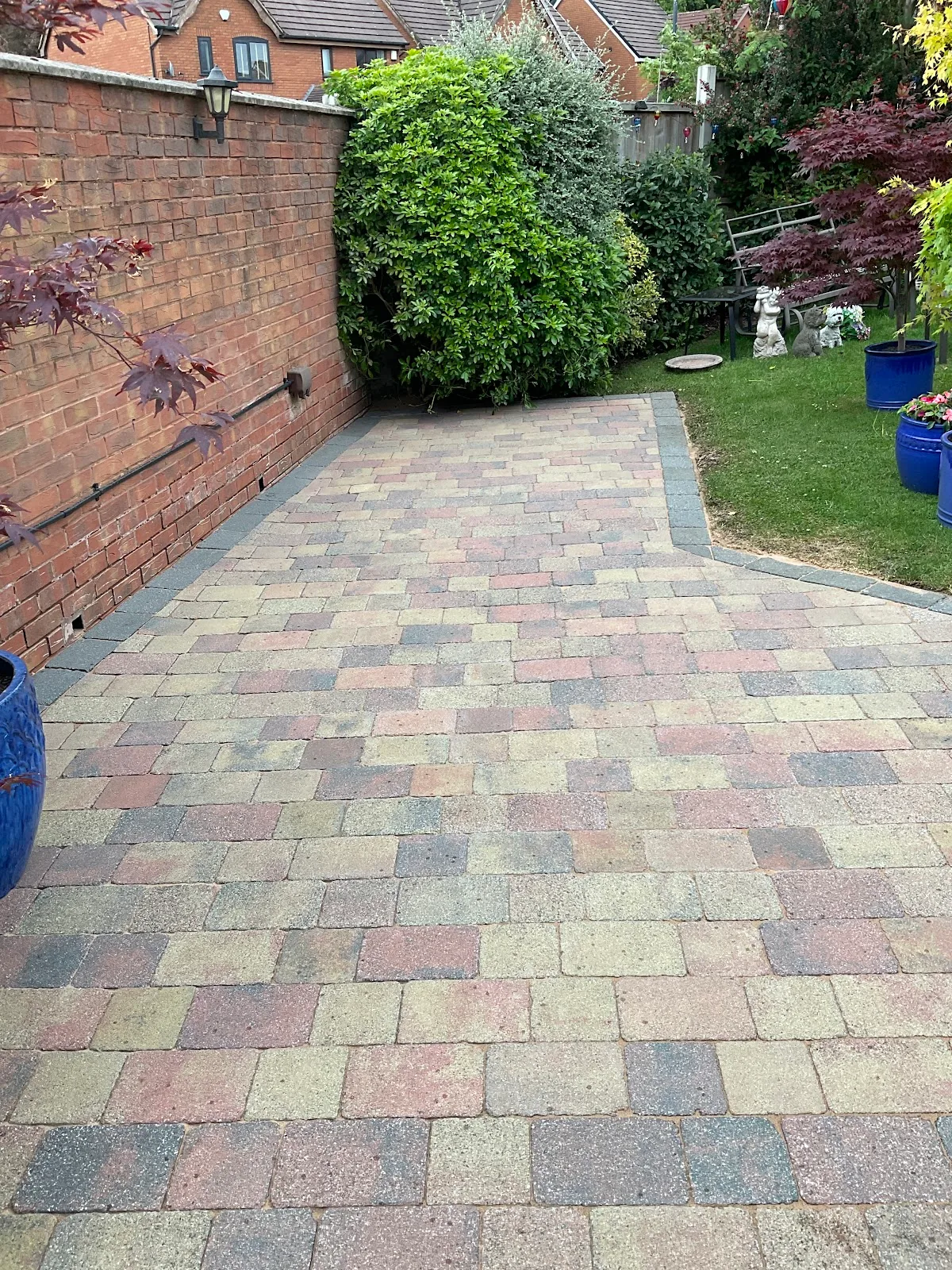 Block paving cleaned and re-sanded